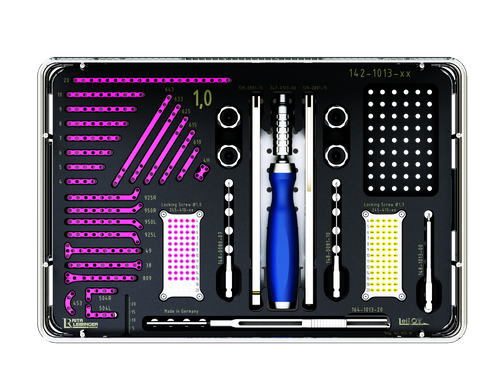 1.0/1.3 Fracture Locking Instruments and Implants Tray