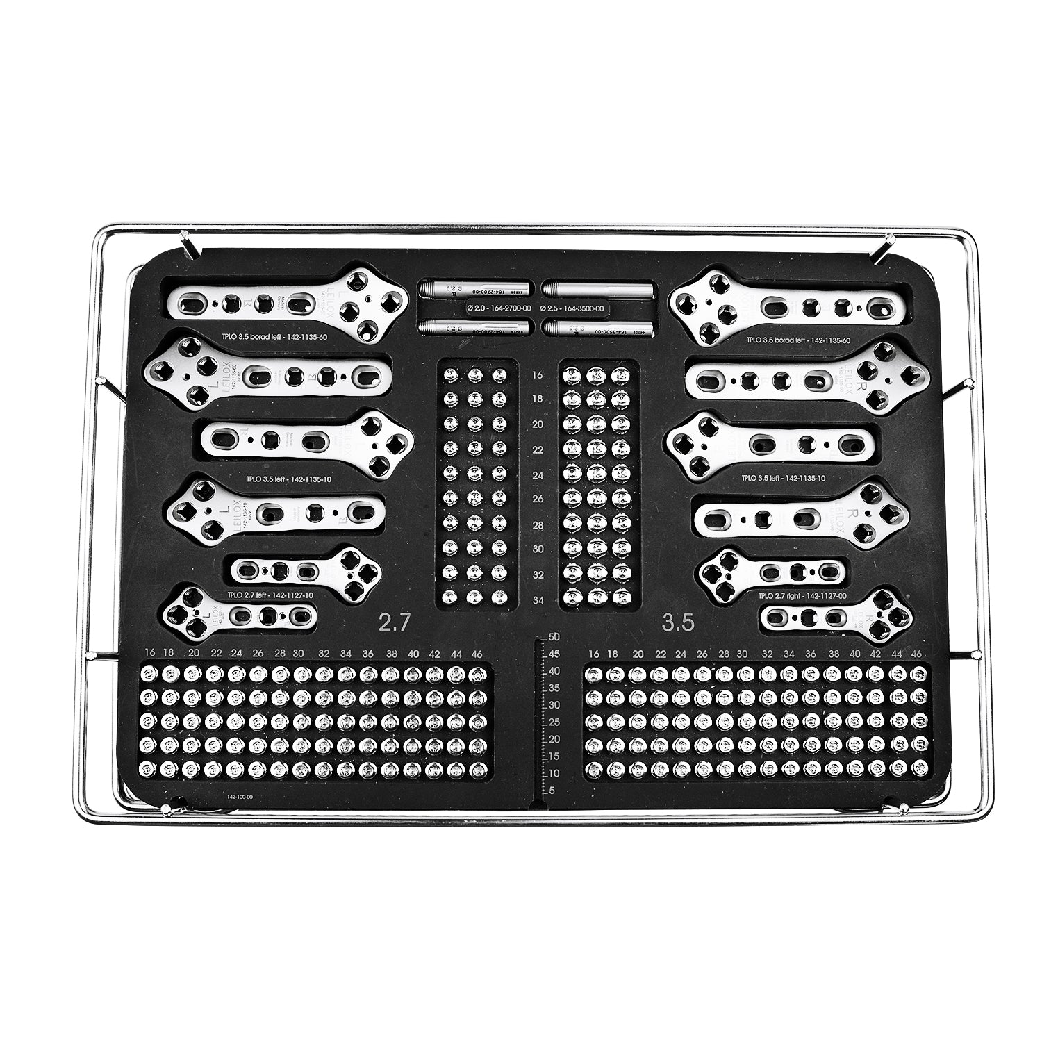 Tray for LeiLOX TPLO Implants (without contents, with lid)