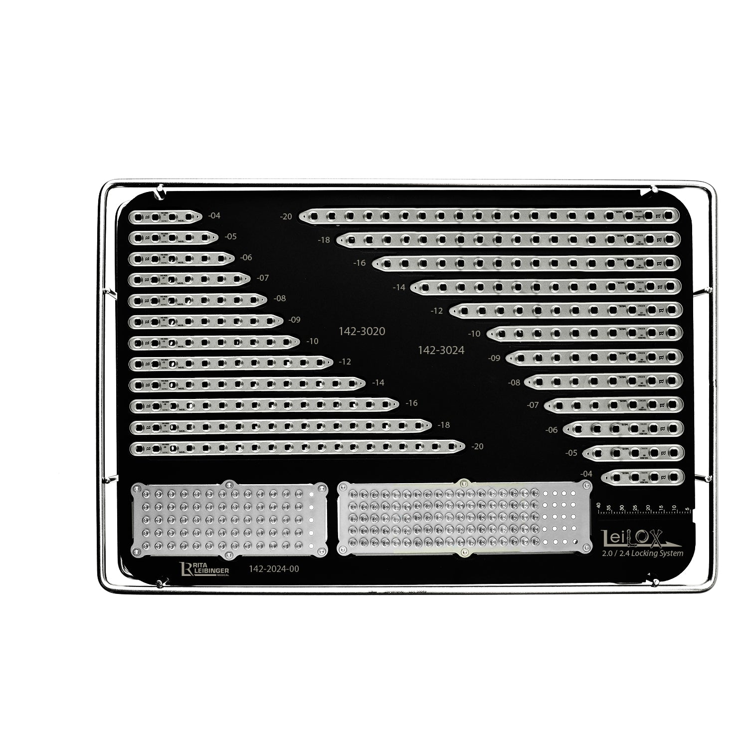 Tray for 2.0/2.4 LeiLOX Straight Implant Set (without contents, with lid)