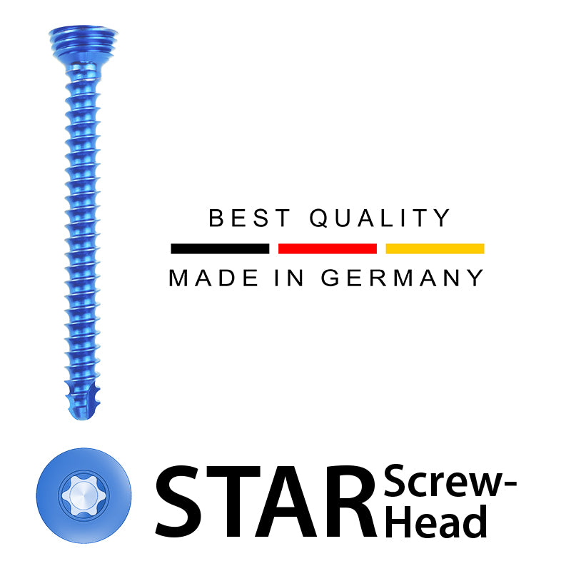 2.7 LeiLOX Locking Screw, Titanium, LeiStar