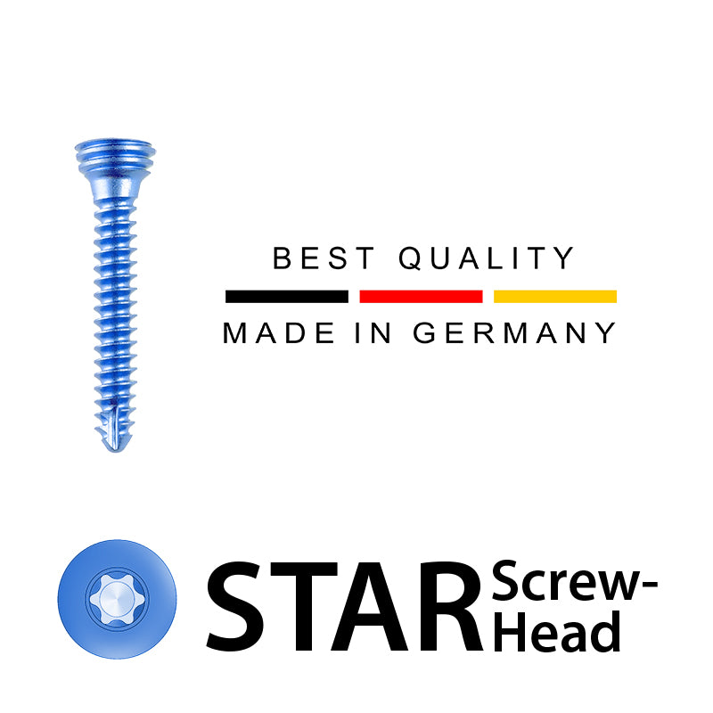 2.7 LeiLOX Locking Screw, Titanium, LeiStar