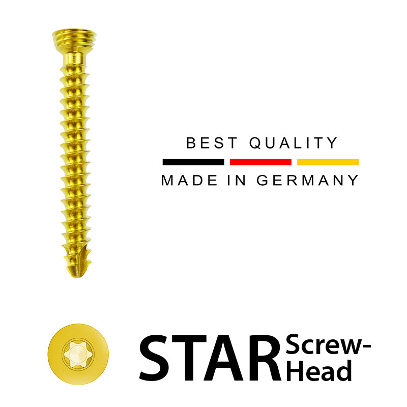 3.5 LeiLOX Locking Screw, Titanium, LeiStar