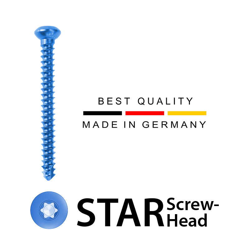 2.7 Non-Locking Cortical Screw, Titanium, LeiStar