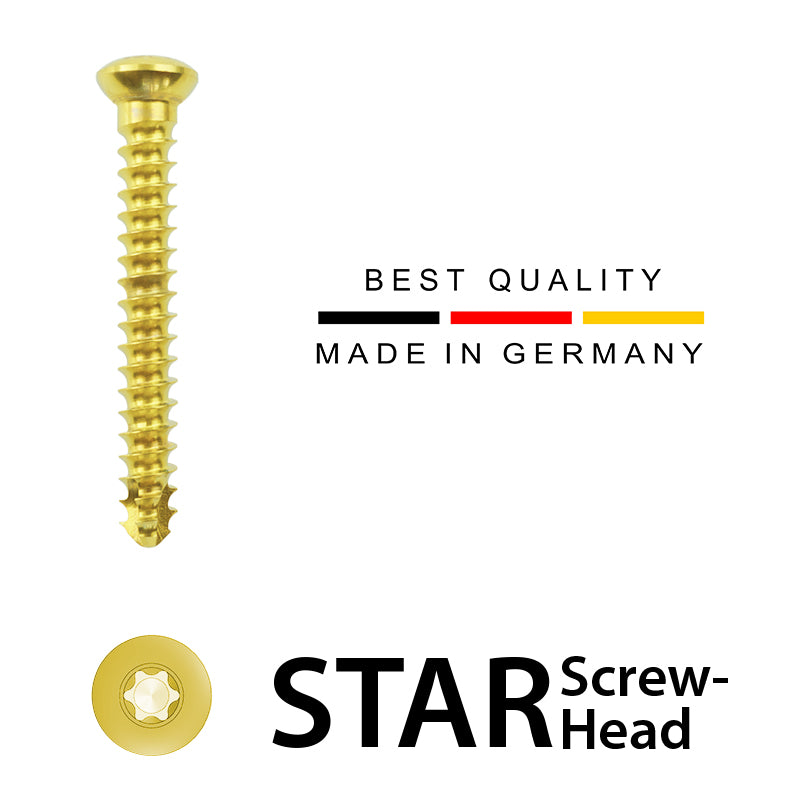3.5 Non-Locking Cortical Screw, Titanium, LeiStar